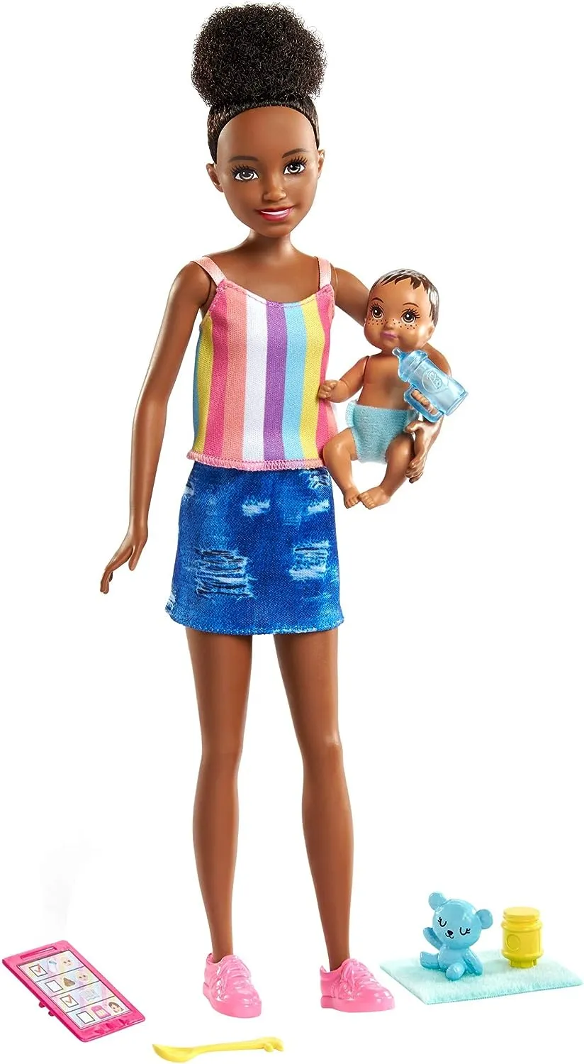 Barbie Toys Barbie 900 GRP10 EA Babysitter & Baby Asst, Multicolour
