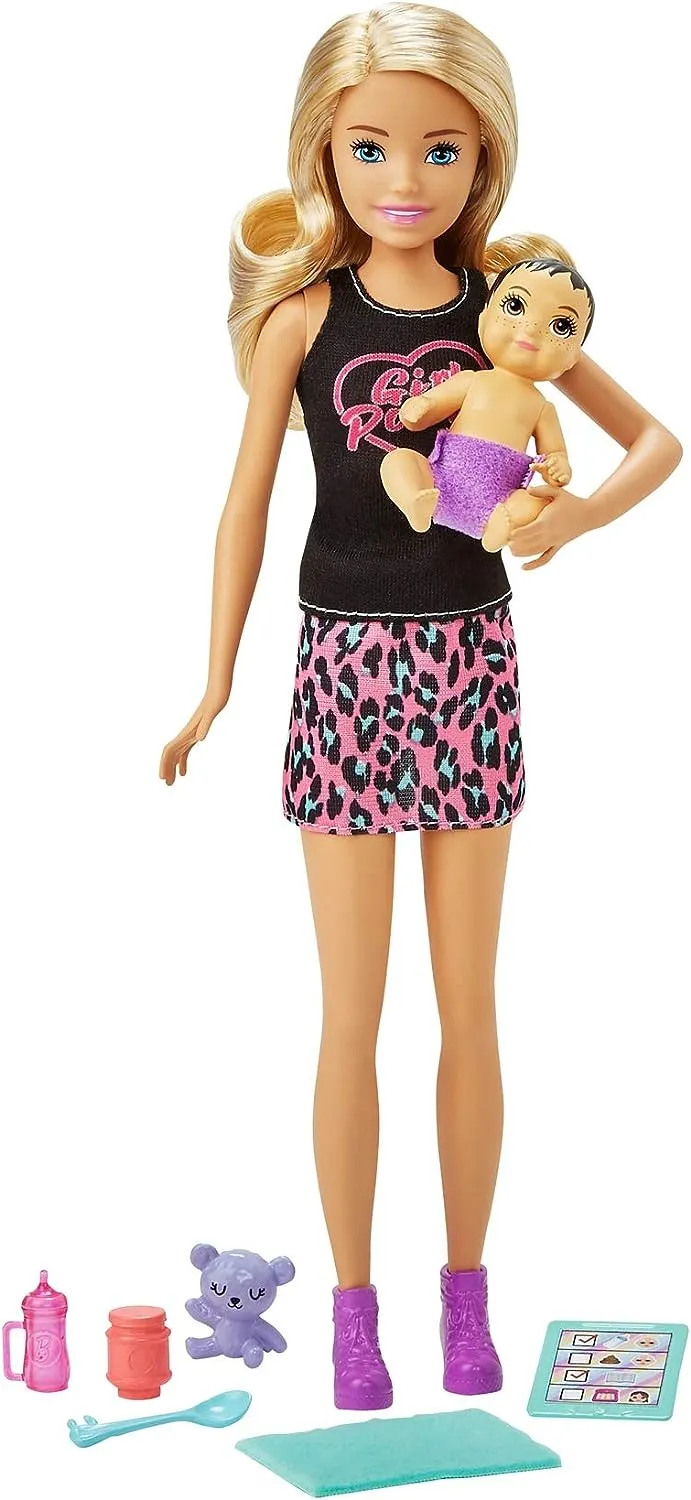 Barbie Toys Barbie 900 GRP10 EA Babysitter & Baby Asst, Multicolour