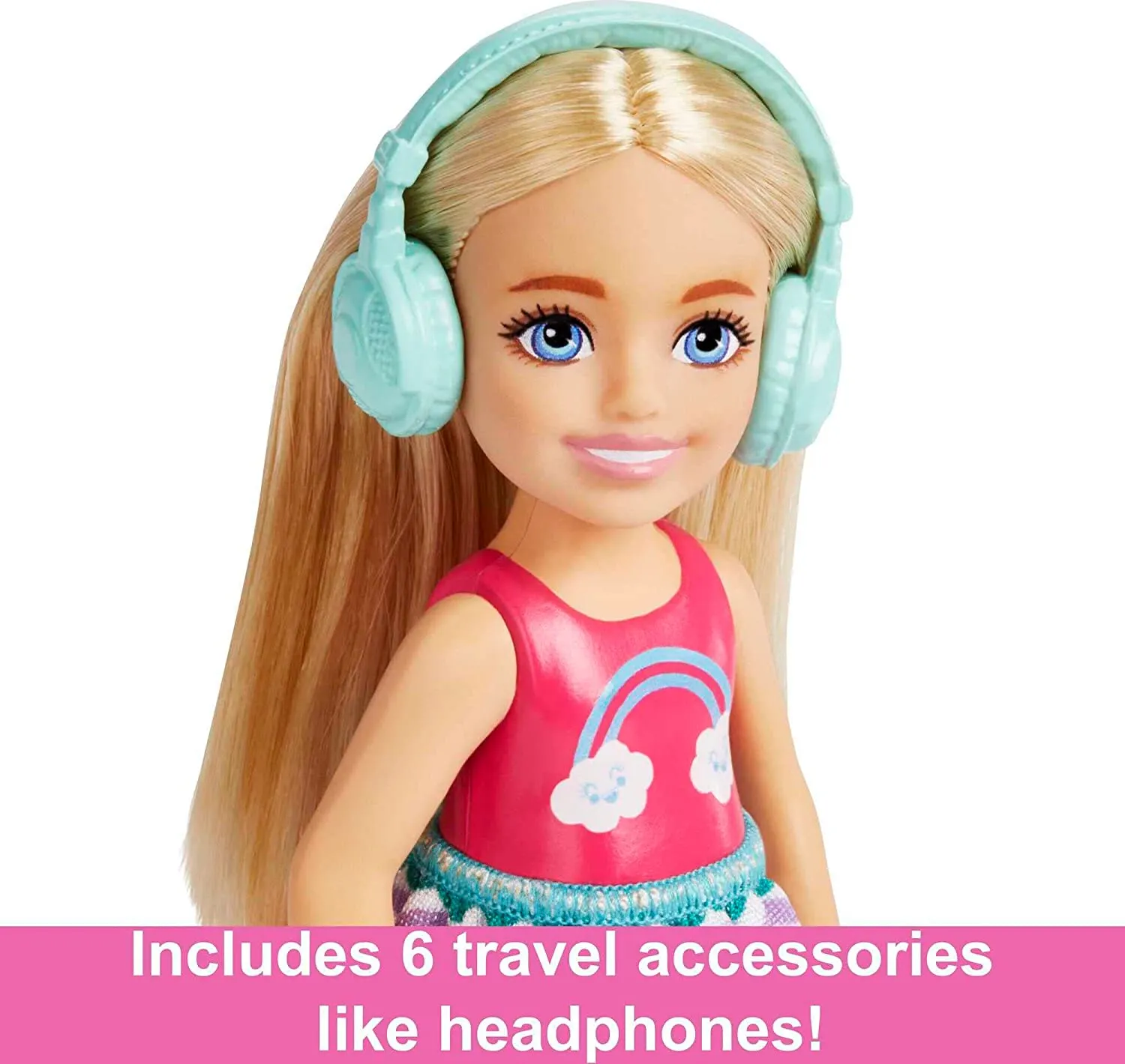 Barbie Toys Barbie Chelsea Doll & 6 Accessories, Travel Set with Puppy, Pet Carrier & Backpack
