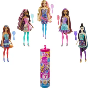 Barbie Toys Barbie Color Reveal Doll with 7 Surprises: 4 Bags Contain Skirt, Shoes, Earrings & Brush; Water Reveals Confetti-Print; Dolls Look & Color Change on Hair & Face; Party Series