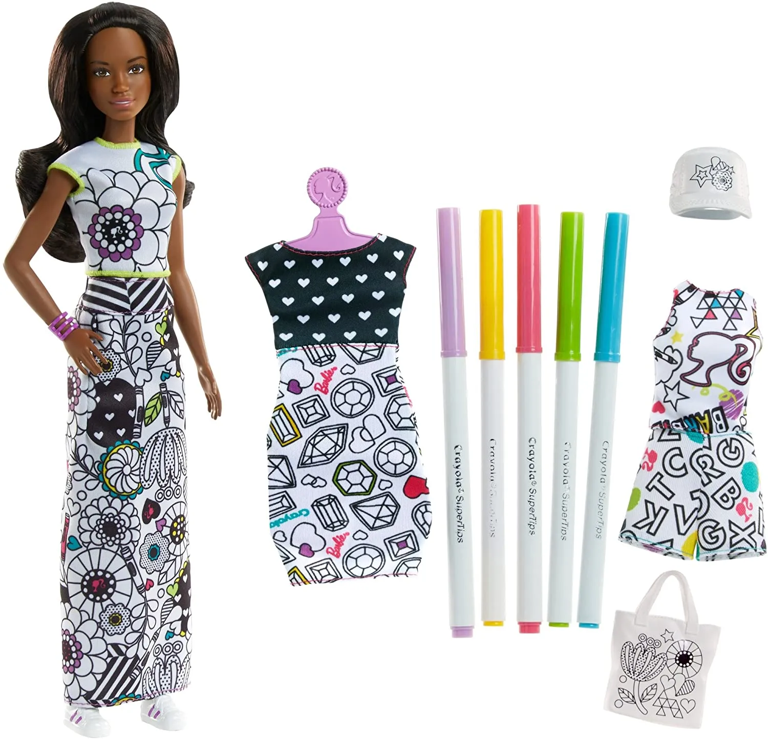 Barbie Toys Barbie Crayola Colour-In Fashion Doll & Fashions