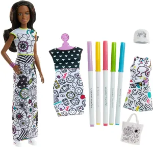 Barbie Toys Barbie Crayola Colour-In Fashion Doll & Fashions