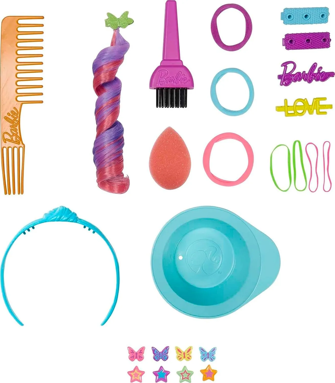 Barbie Toys Barbie Doll Deluxe Styling Head with Color Reveal Accessories and Curly Brown Neon Rainbow Hair