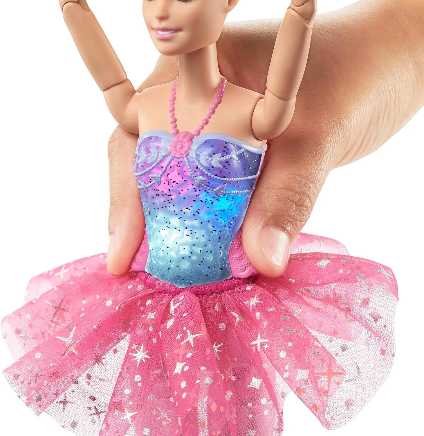 Barbie Toys Barbie Doll | Magical Ballerina Doll | Blonde Hair | Light-Up Feature | Tiara and Pink Tutu, Ballet Dancing
