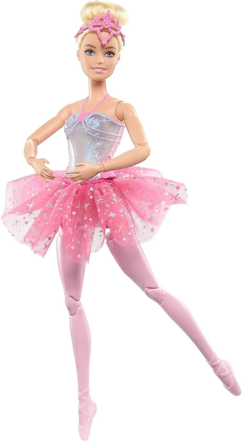 Barbie Toys Barbie Doll | Magical Ballerina Doll | Blonde Hair | Light-Up Feature | Tiara and Pink Tutu, Ballet Dancing