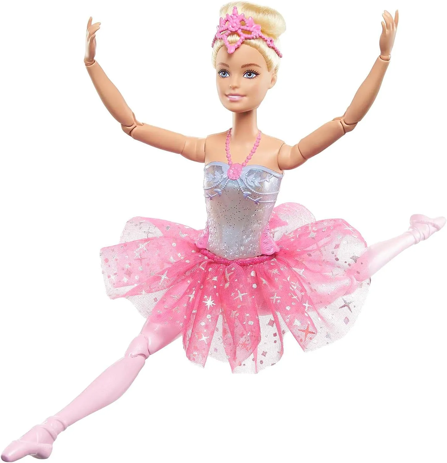 Barbie Toys Barbie Doll | Magical Ballerina Doll | Blonde Hair | Light-Up Feature | Tiara and Pink Tutu, Ballet Dancing