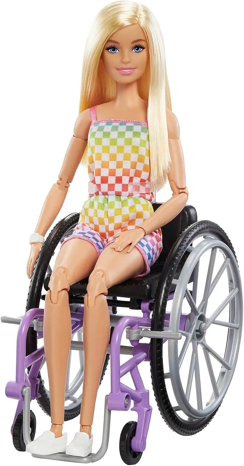 Barbie Toys Barbie Doll with Wheelchair and Ramp, Kids Toys and Gifts, Blonde, Barbie Fashionistas