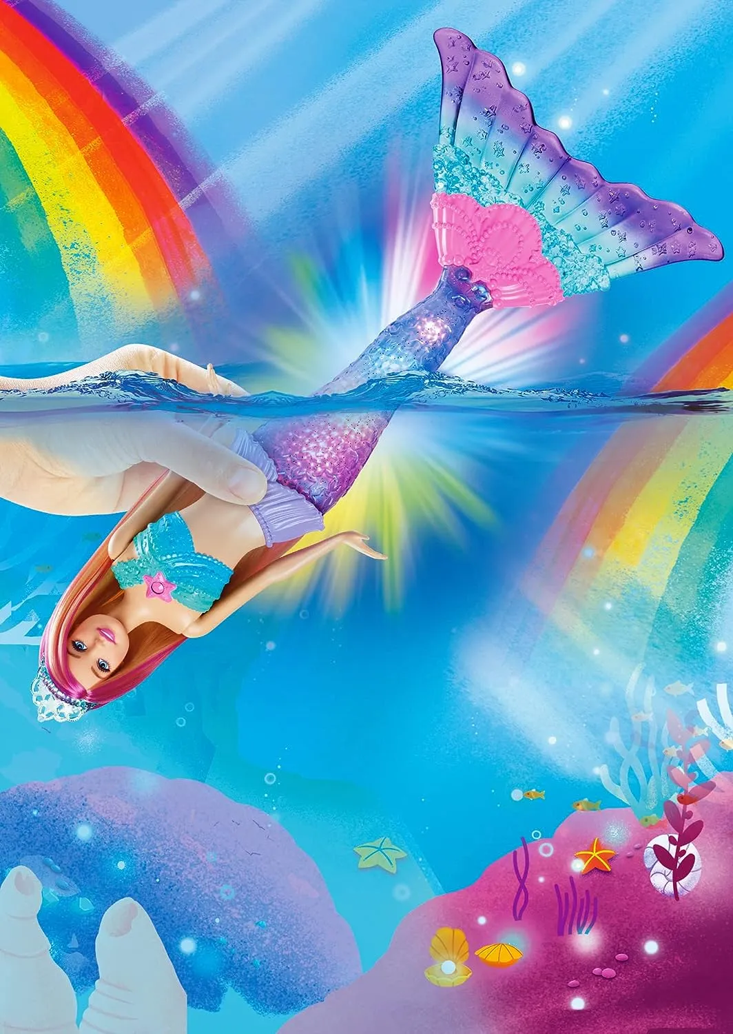 Barbie Toys Barbie Dreamtopia Twinkle Lights Mermaid Doll with Light-Up Feature, 3 to 7 Year