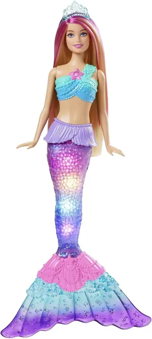 Barbie Toys Barbie Dreamtopia Twinkle Lights Mermaid Doll with Light-Up Feature, 3 to 7 Year