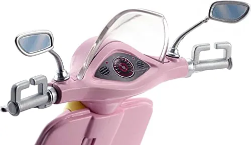Barbie Toys Barbie Estate Mo-Ped Motorbike with Pet Friend - Pink Scooter for Dolls Ages 3  (FRP56)