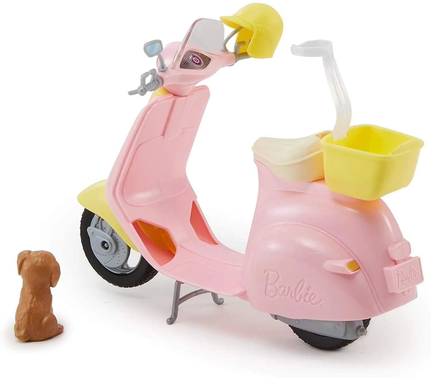 Barbie Toys Barbie Estate Mo-Ped Motorbike with Pet Friend - Pink Scooter for Dolls Ages 3  (FRP56)