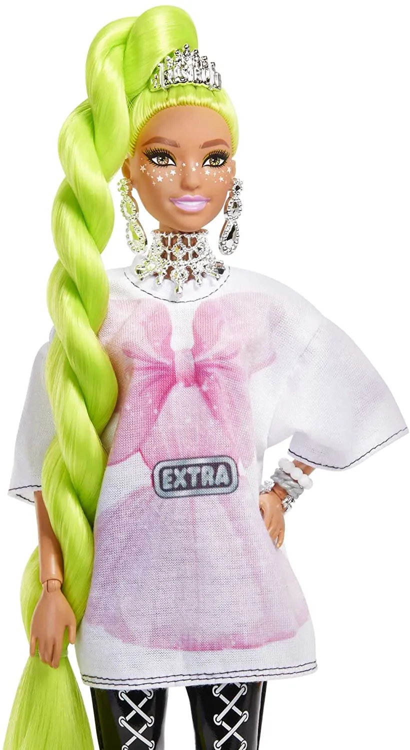 Barbie Toys Barbie Extra Doll #11 in Oversized Tee & Leggings with Pet, for Kids 3 Years Old