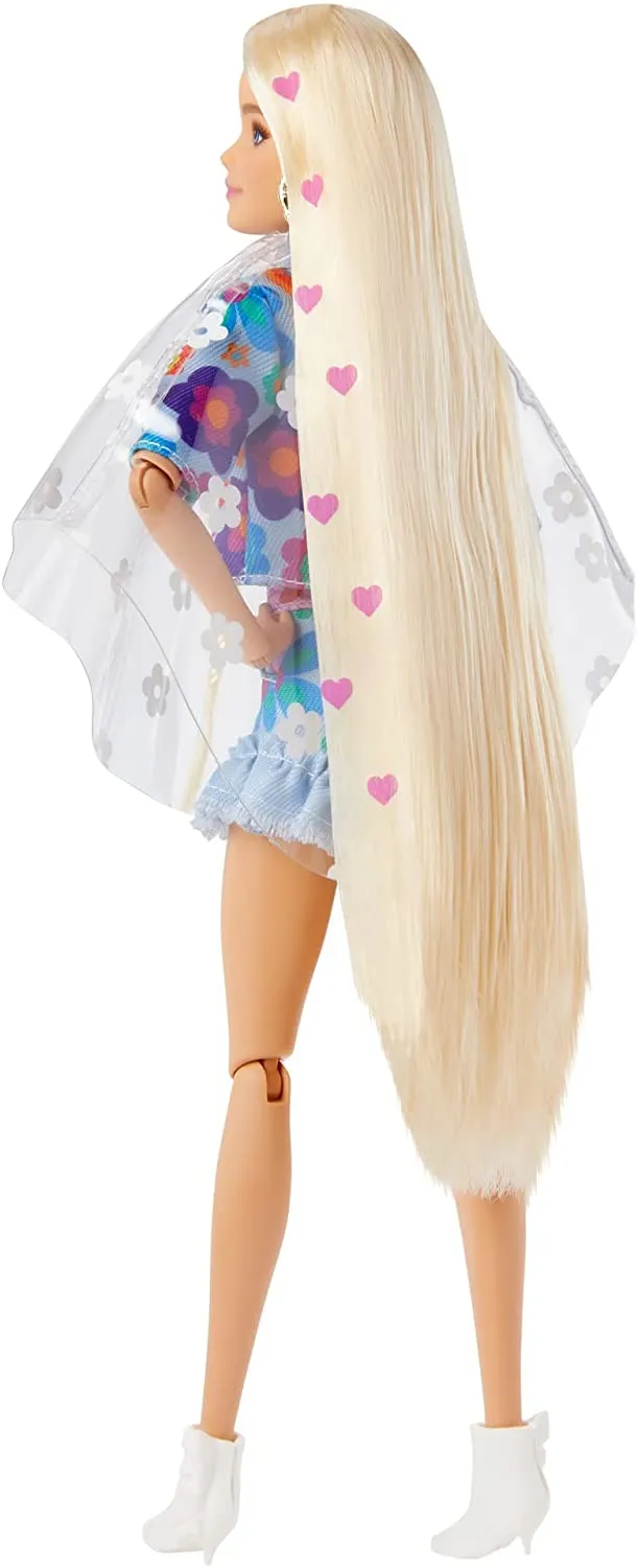 Barbie Toys Barbie Extra Doll #12 in Floral 2-Piece Outfit with Pet Bunny, for 3 Year Olds &