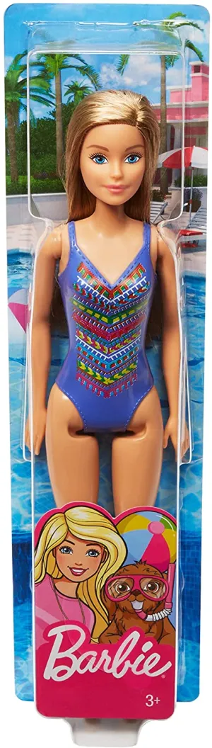 Barbie Toys Barbie FJD97 Beach Doll, Multi-Colour