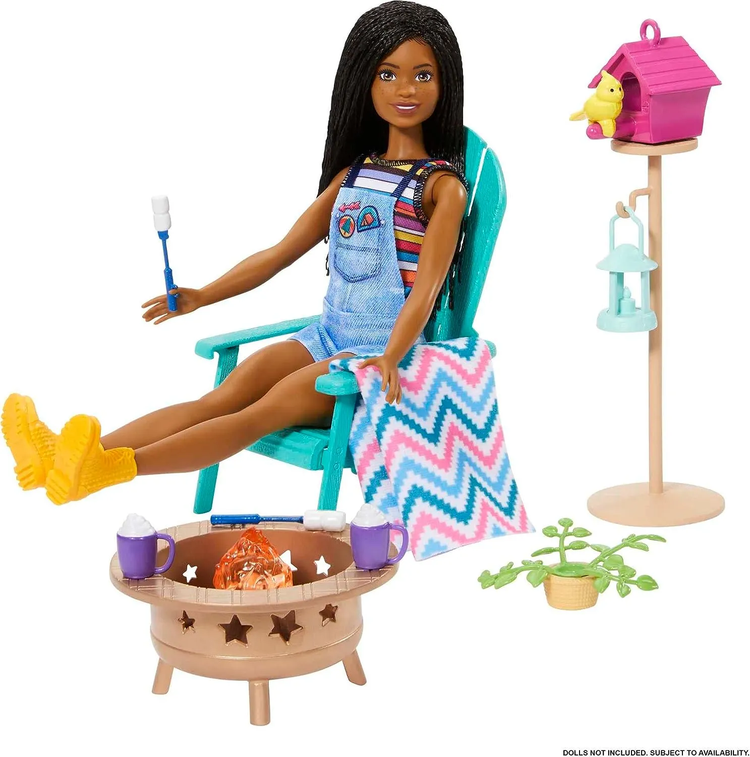 Barbie Toys Barbie Furniture and Accessory Pack, Barbie Doll House Dcor, Backyard Patio, Bonfire, Birdfeeder and Birdhouse, Kids Toys and Gifts