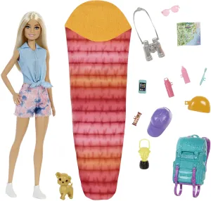 Barbie Toys Barbie It Takes Two Malibu Camping Doll with Puppy & 10  Accessories, 3 to 7 Y