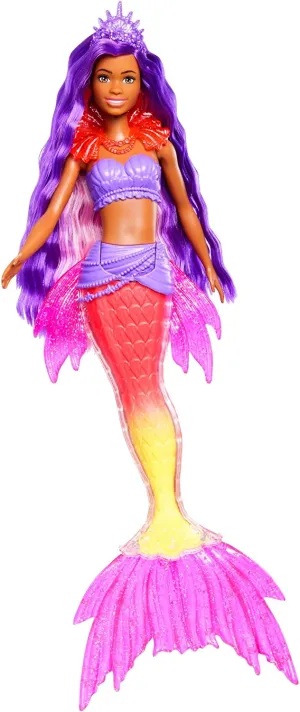 Barbie Toys Barbie Mermaid Power Barbie Brooklyn Roberts Mermaid Doll with Pet, Interchang