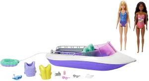 Barbie Toys ?Barbie Mermaid Power Playset with 2 Barbie Dolls & 18-inch Floating Boat with S