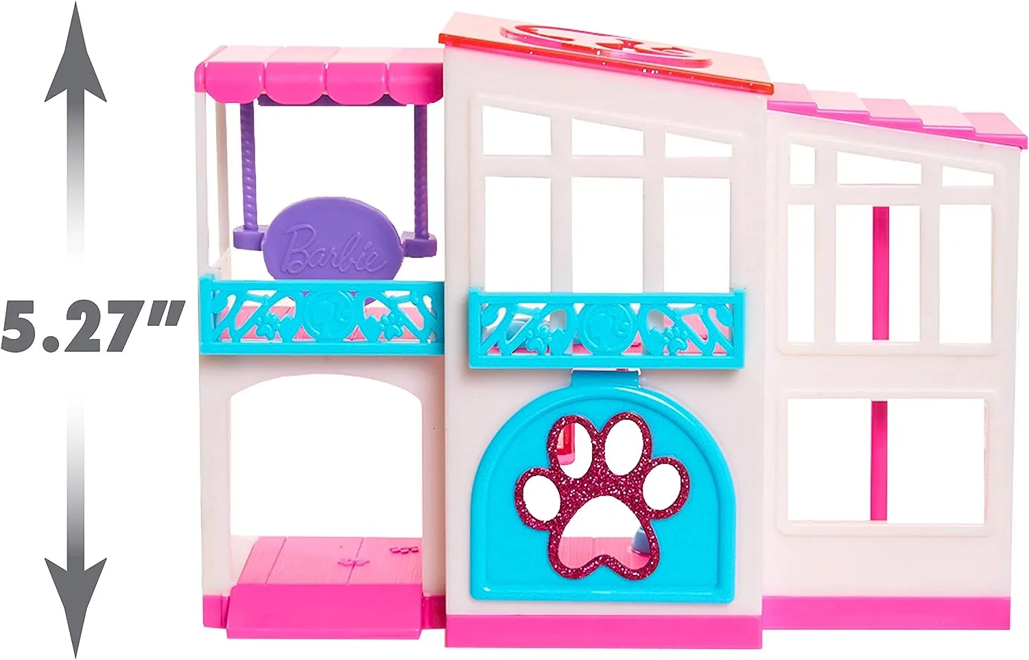 Barbie Toys Barbie Pet Dreamhouse 2-Sided Playset, 10-pieces Include Pets and Accessories