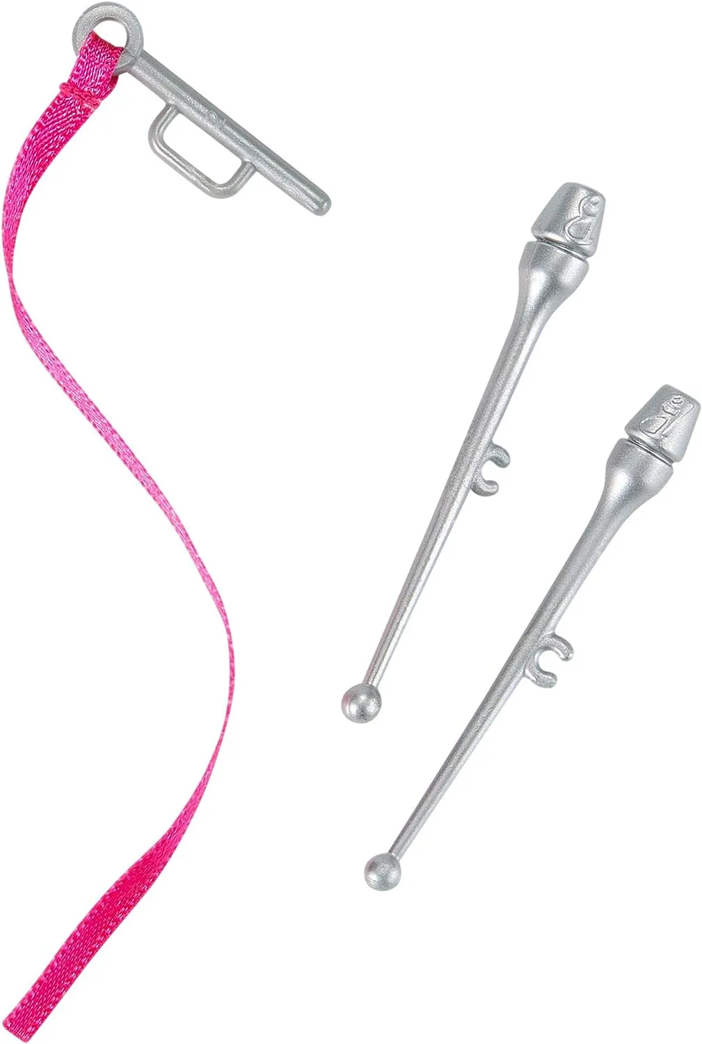 Barbie Toys Barbie Rhythmic Gymnast Blonde Doll (12-in/30.40-cm) with Colorful Metallic Leotard, 2 Clubs & Ribbon Accessory, Great Gift for Ages 3 Years Old & Up