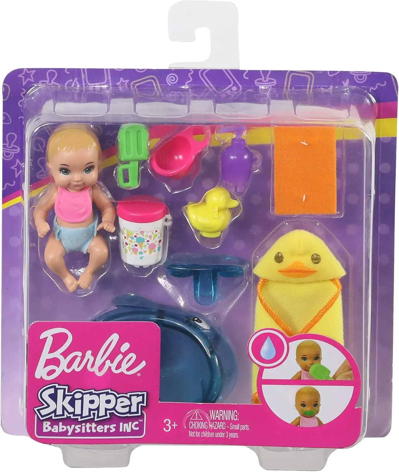 Barbie Toys Barbie Skipper Babysitters Inc Doll and Accessories - Color-Change Baby Doll for Ages 3 