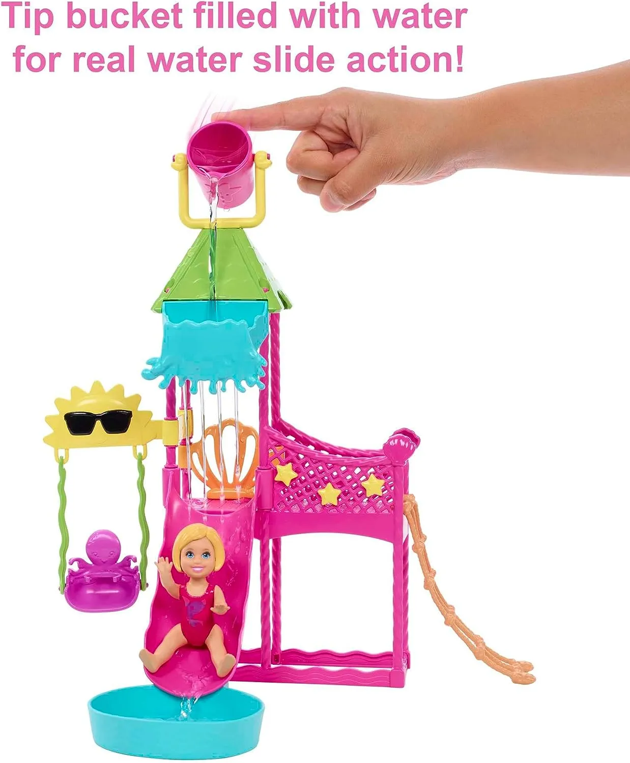 Barbie Toys ?Barbie Toys, Skipper Doll and Waterpark Playset with Working Water Slide, Puppy Squirt-Toy