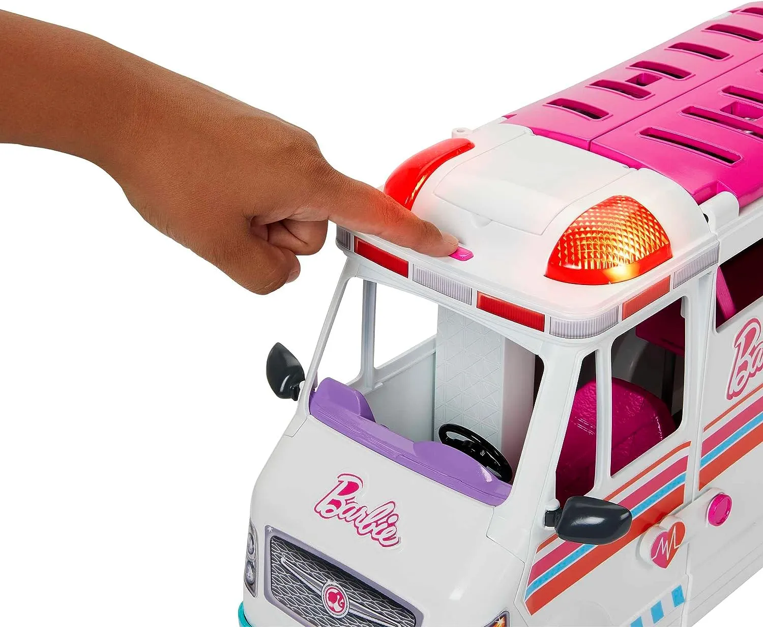 Barbie Toys Barbie Toys, Transforming Ambulance and Clinic Playset with Lights, Sounds and Transforms into Care Clinic