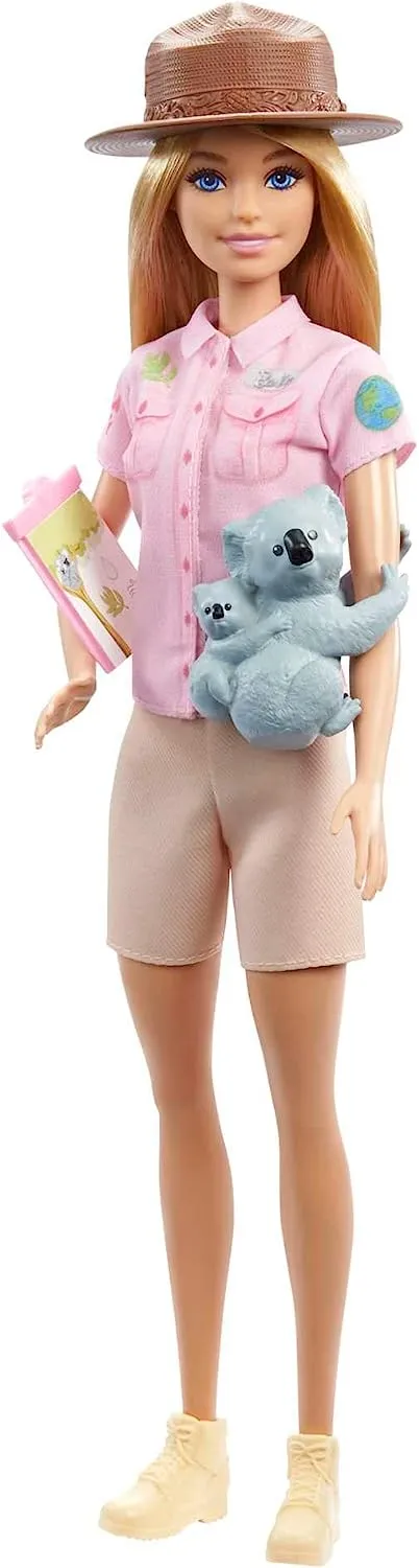 Barbie Toys Barbie Zoologist Doll (12 inches), Role-play Clothing & Accessories: Koala & Baby Figure
