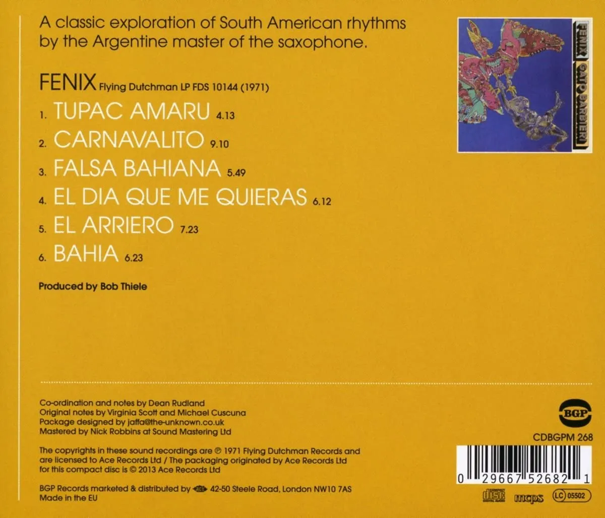 Barbie Toys Gato Barbieri - Fenix [Audio CD]