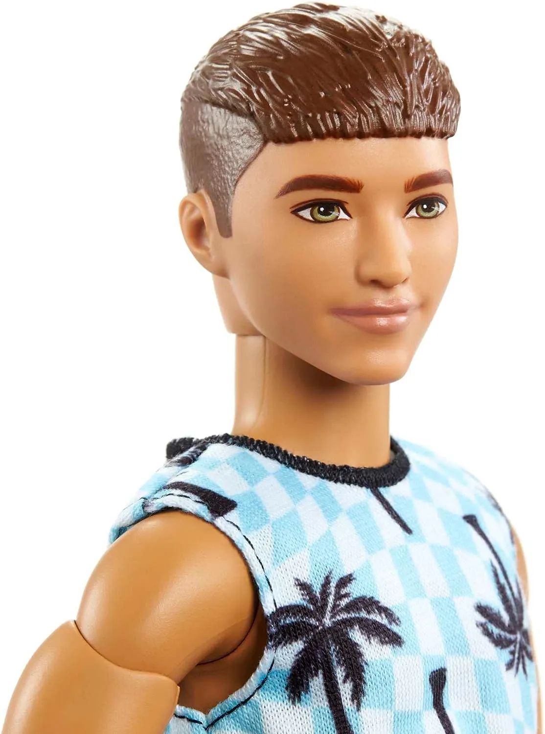 Barbie Toys Ken Doll with Wheelchair & Ramp, Kids Toys, Barbie Fashionistas, Brunette with Beachy Tee and Orange Shorts