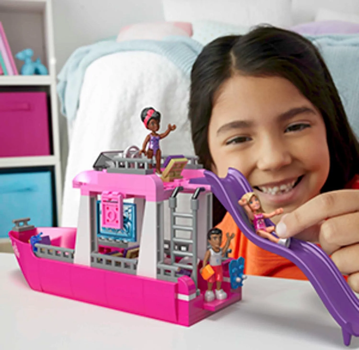 Barbie Toys MEGA Barbie Dream Boat, building toy for boys and girls   6 years, includes 317 B0BBSVSHSM