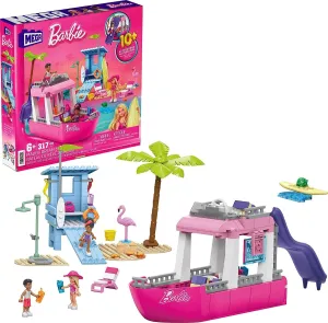 Barbie Toys MEGA Barbie Dream Boat, building toy for boys and girls   6 years, includes 317 B0BBSVSHSM