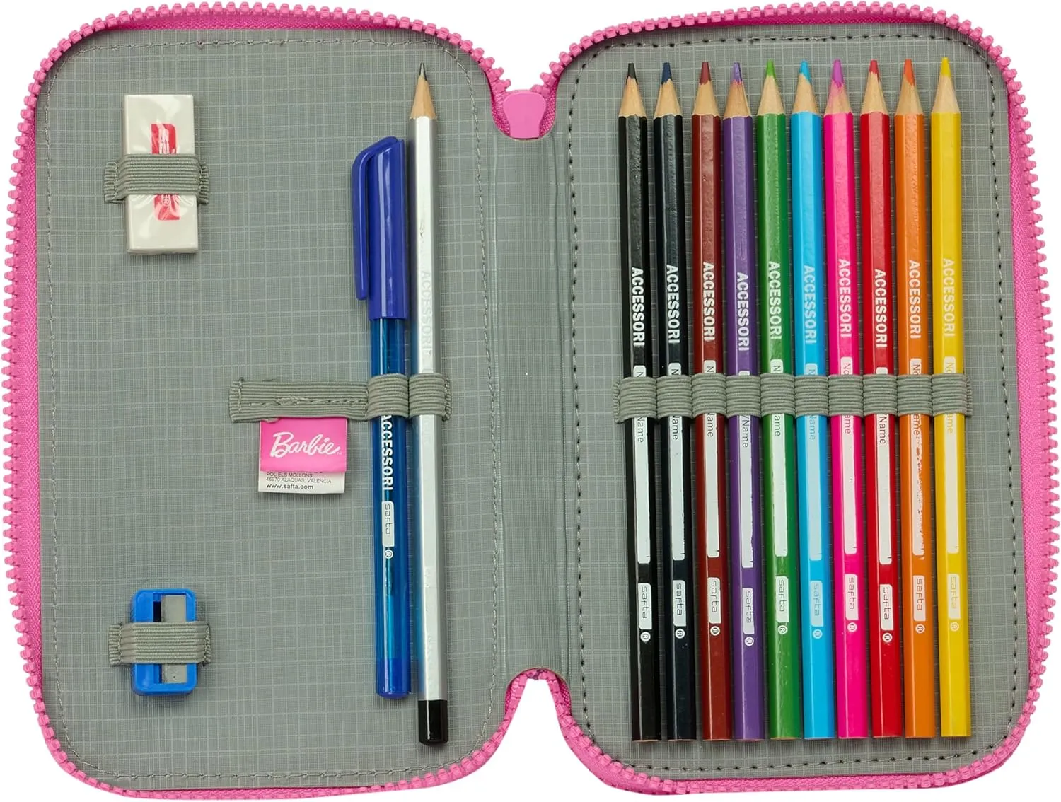 Barbie Toys Safta Barbie Love Pencil Case with Colours (M854)