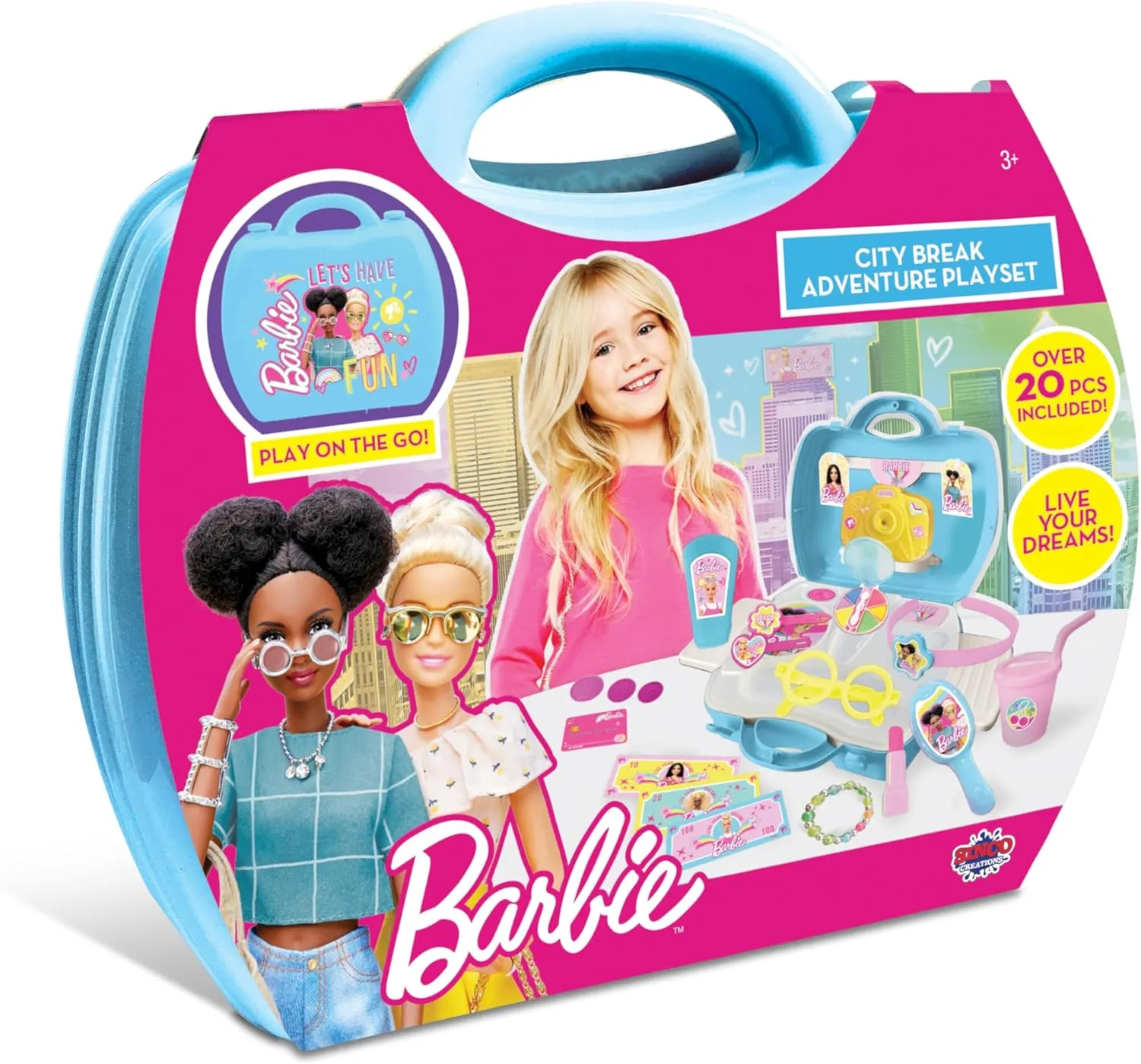 Barbie Toys Sinco Creations Barbie City Break Adventure Playset Travel Case (Barbie City Break Adventure Playset)