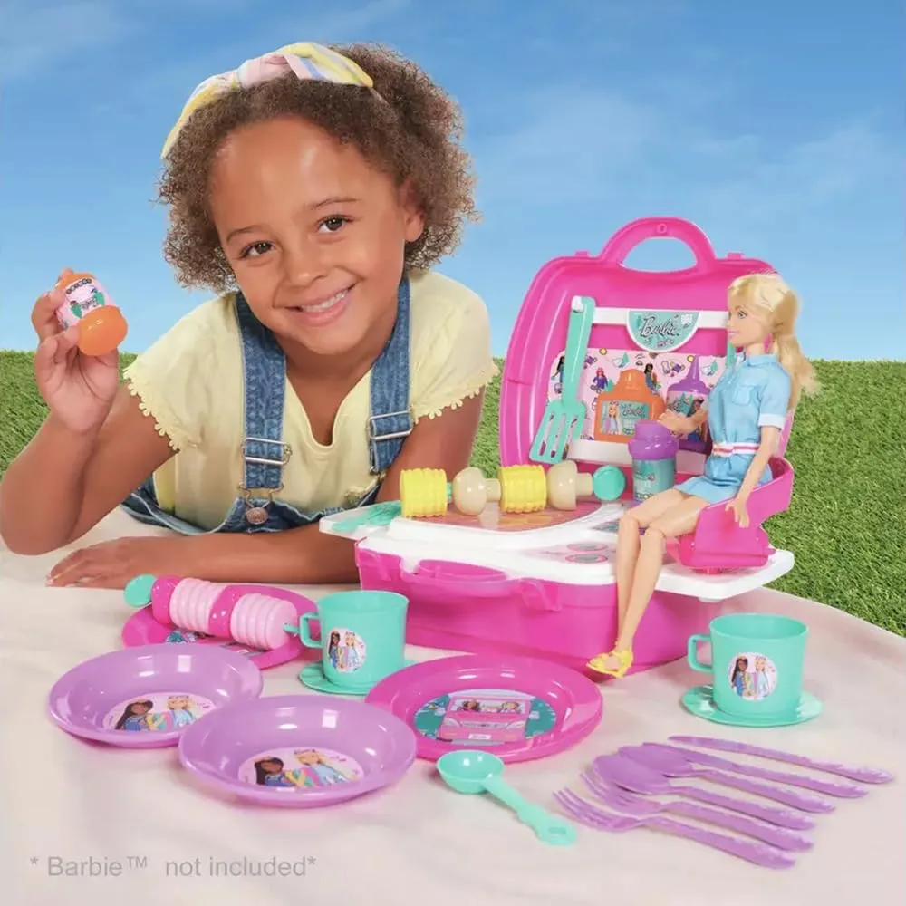 Barbie Toys Sinco Creations Barbie Glamping & BBQ Playset Travel Case (BRB202127)