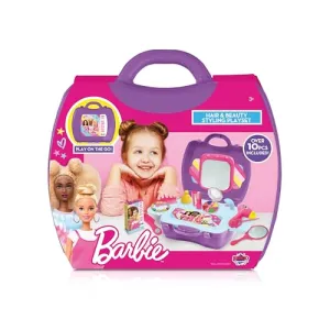 Barbie Toys Sinco Creations Barbie Hair & Beauty Station Playset - 10 Piece Barbie Play Set (Barbie Hair & Beauty Station Playset)