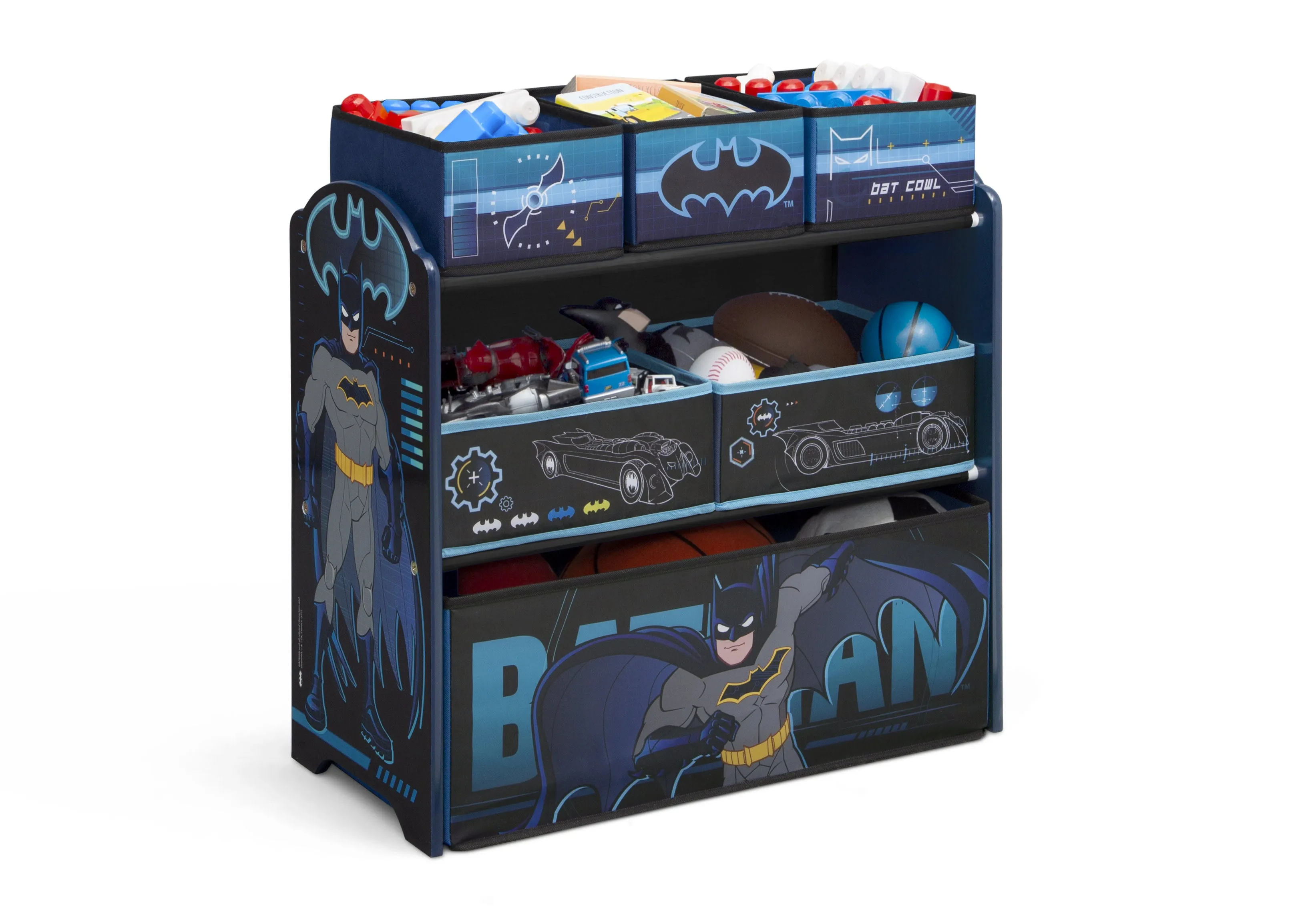 Batman 6 Bin Design and Store Toy Organizer Babykids_Delta Children_Toy Storage & Bookshelves