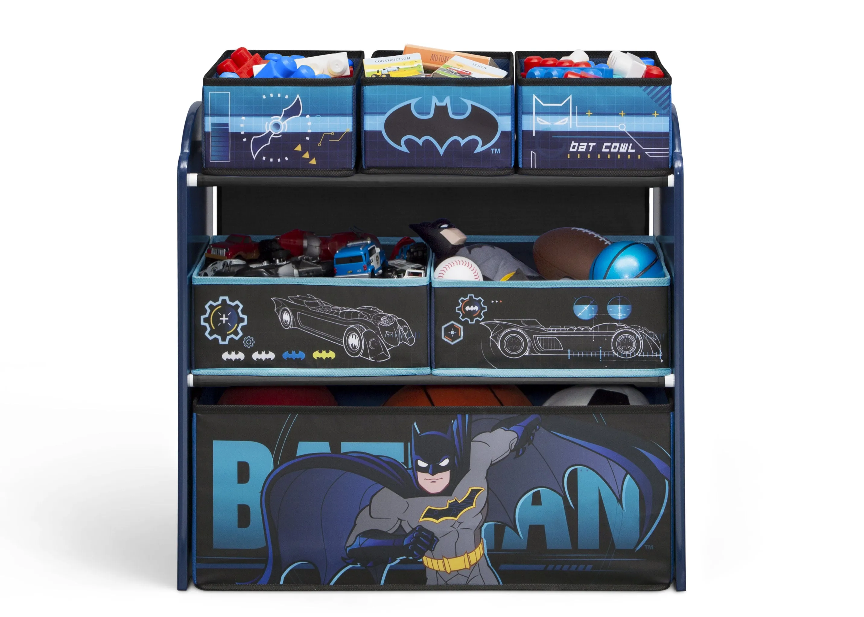 Batman 6 Bin Design and Store Toy Organizer Babykids_Delta Children_Toy Storage & Bookshelves