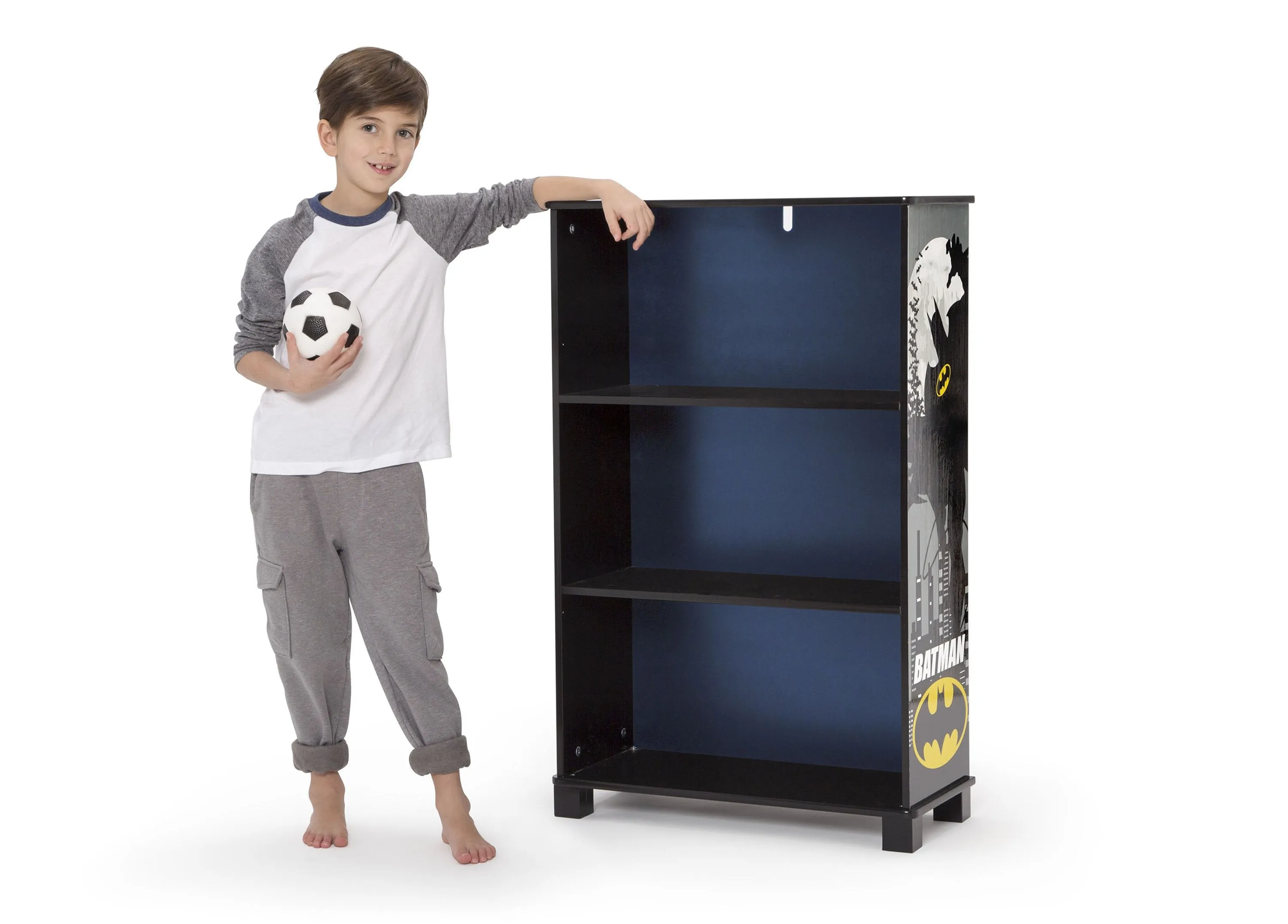 Batman Deluxe 3-Shelf Bookcase Babykids_Delta Children_Toy Storage & Bookshelves