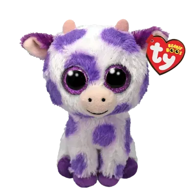 Beanie Boos Toys Ty Beanie Boos | Ethel the Purple Spots Cow | Regular