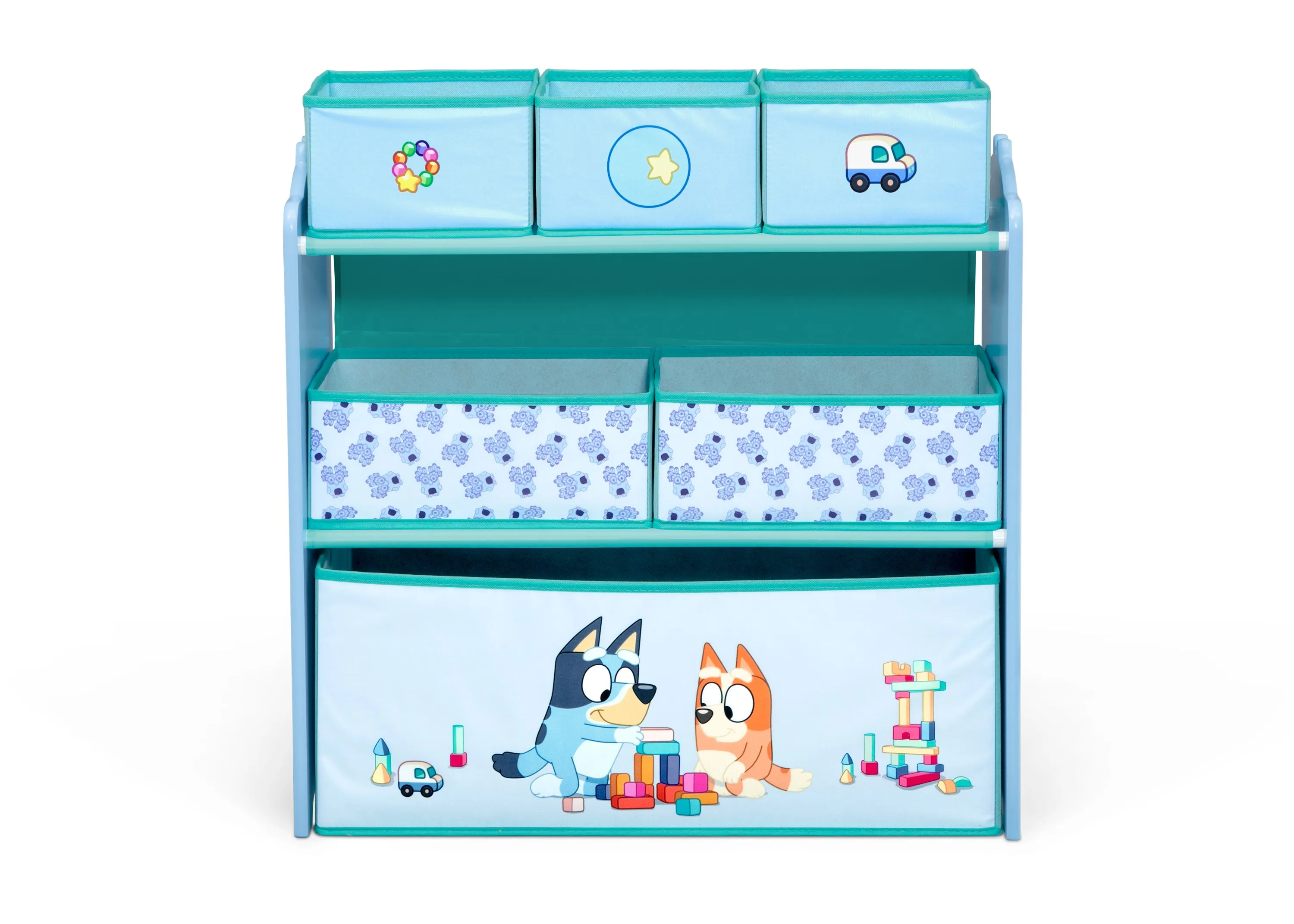 Bluey Design & Store 6 Bin Toy Storage Organizer Babykids_Delta Children_Toy Storage & Bookshelves