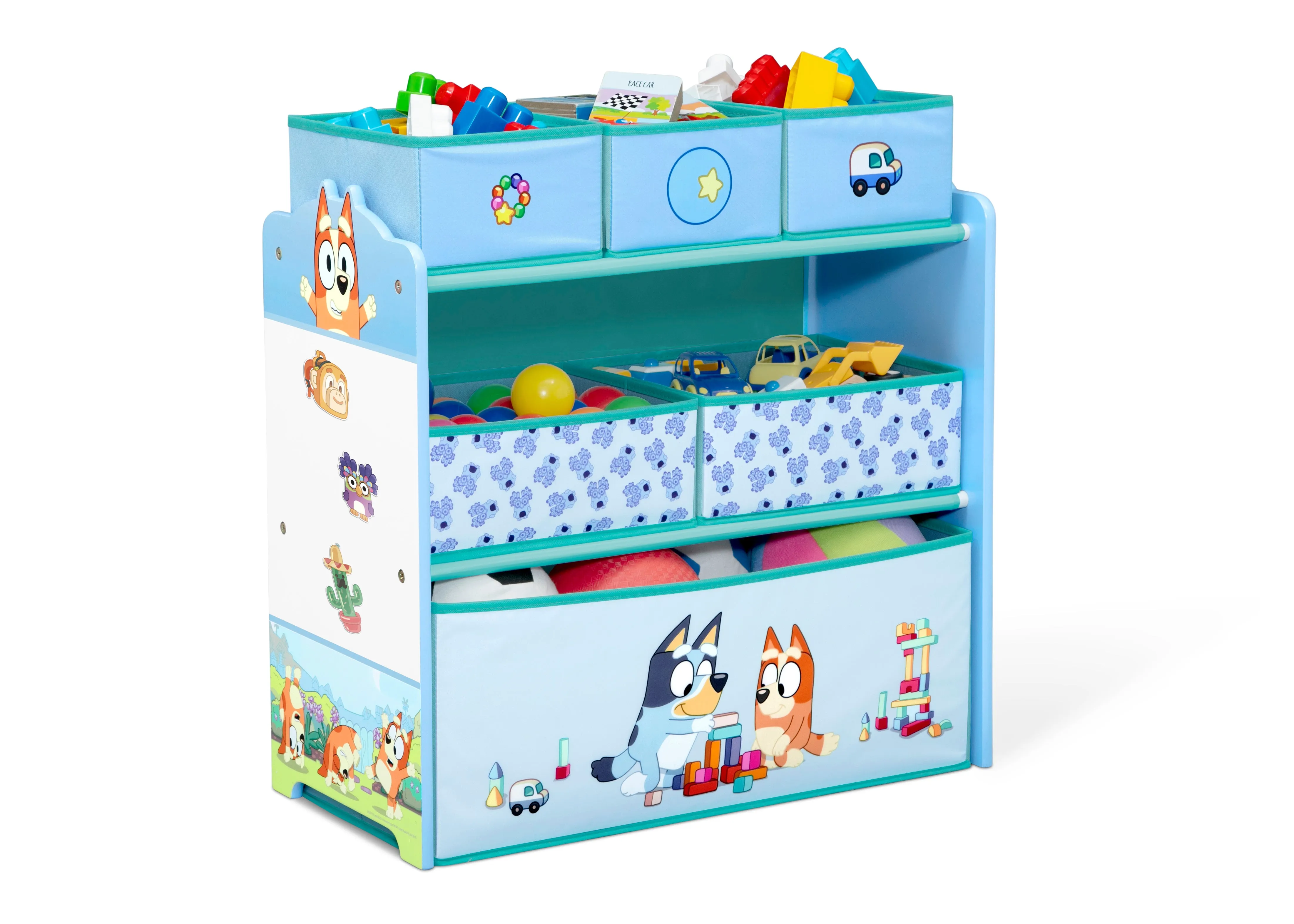 Bluey Design & Store 6 Bin Toy Storage Organizer Babykids_Delta Children_Toy Storage & Bookshelves