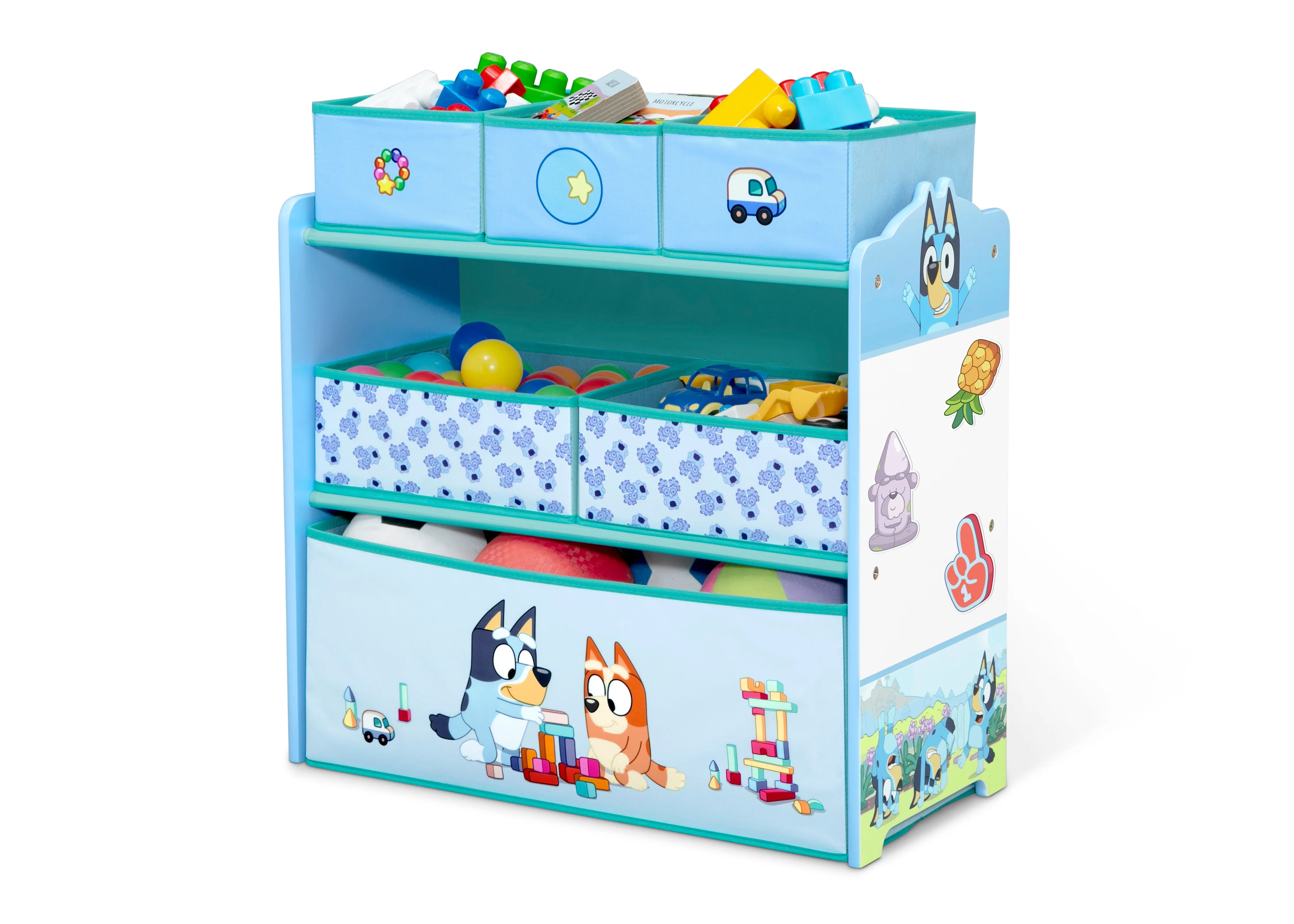 Bluey Design & Store 6 Bin Toy Storage Organizer Babykids_Delta Children_Toy Storage & Bookshelves