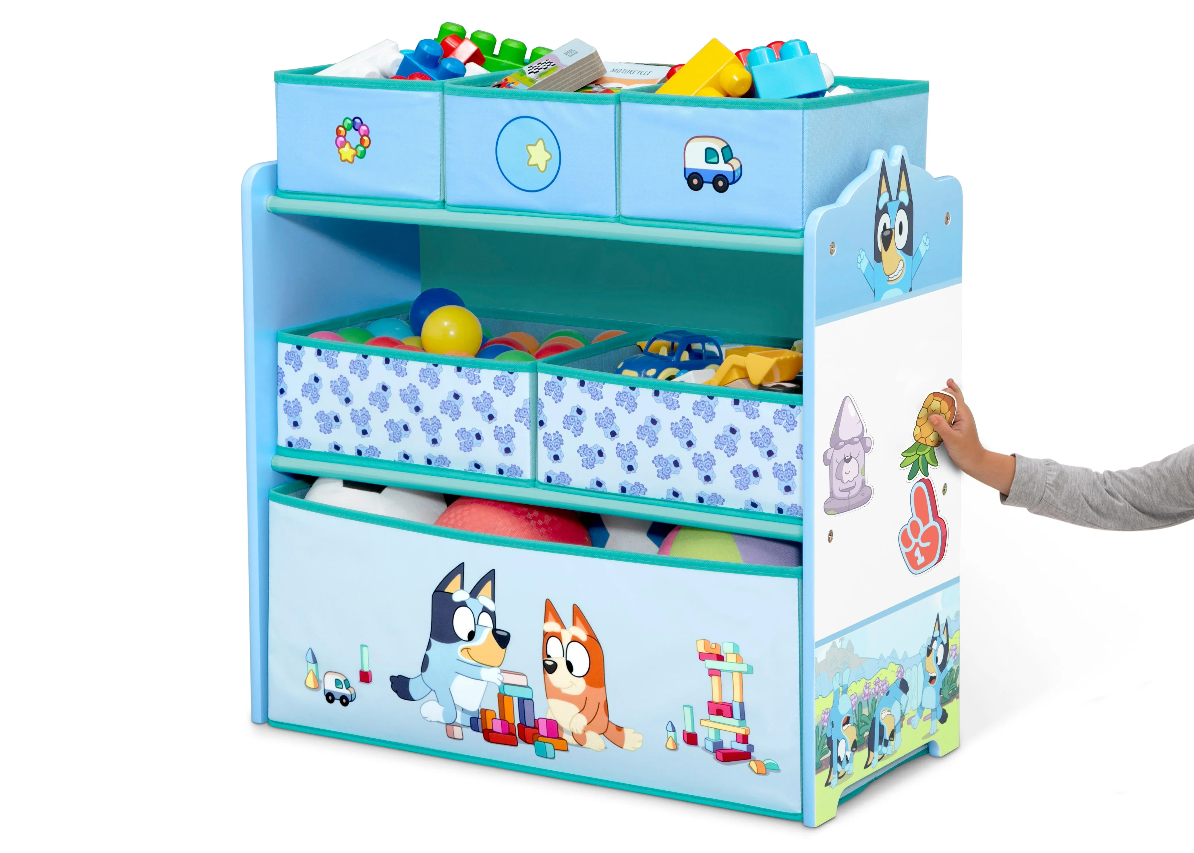 Bluey Design & Store 6 Bin Toy Storage Organizer Babykids_Delta Children_Toy Storage & Bookshelves