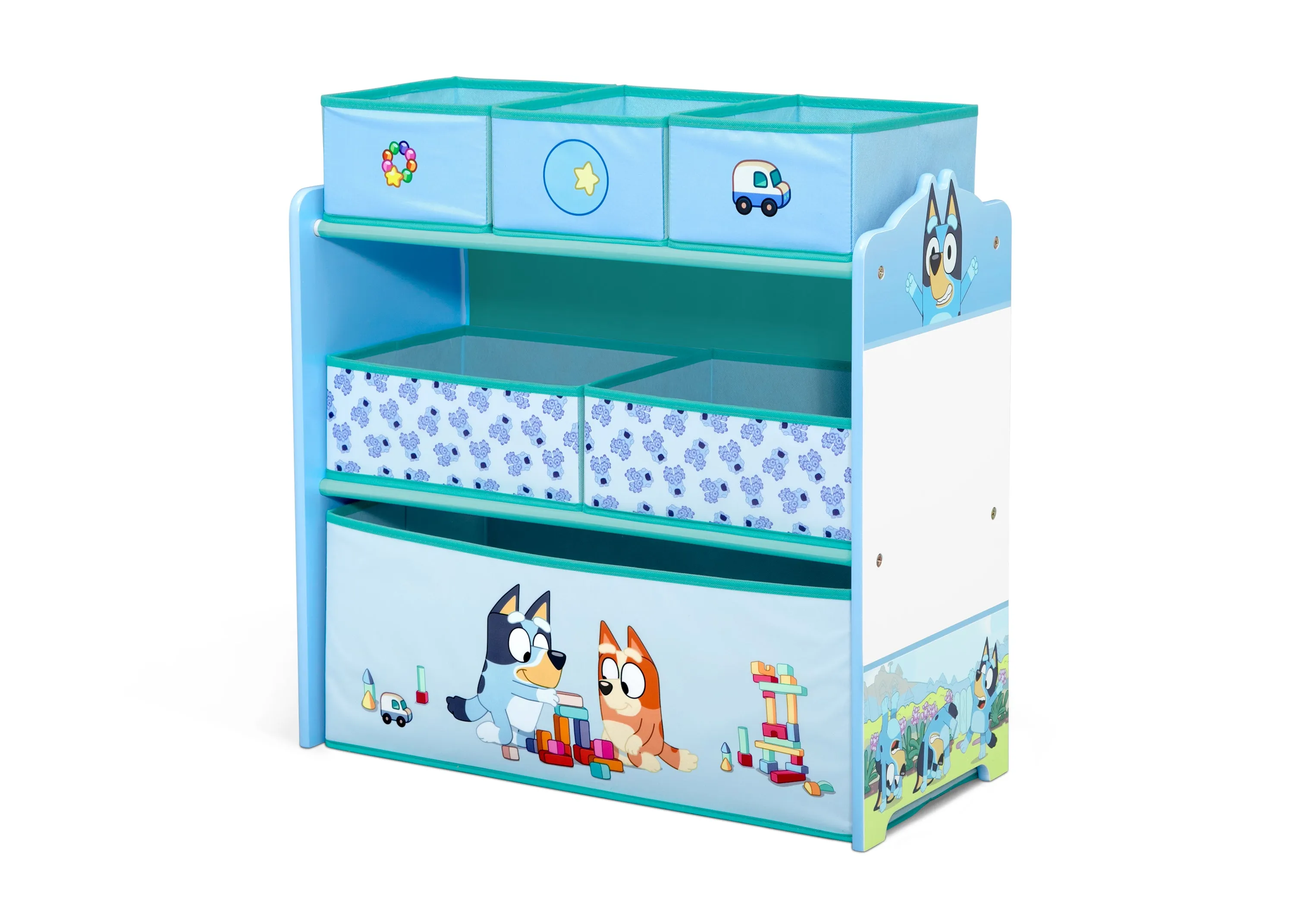 Bluey Design & Store 6 Bin Toy Storage Organizer Babykids_Delta Children_Toy Storage & Bookshelves