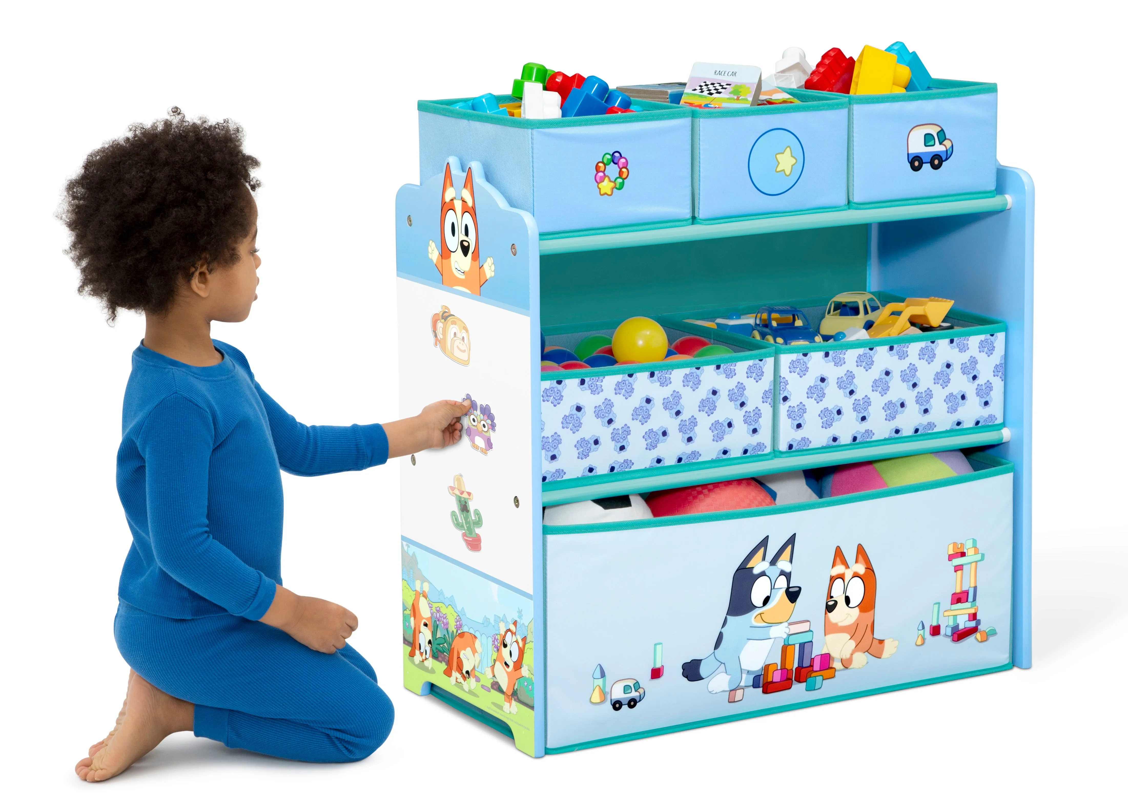 Bluey Design & Store 6 Bin Toy Storage Organizer Babykids_Delta Children_Toy Storage & Bookshelves