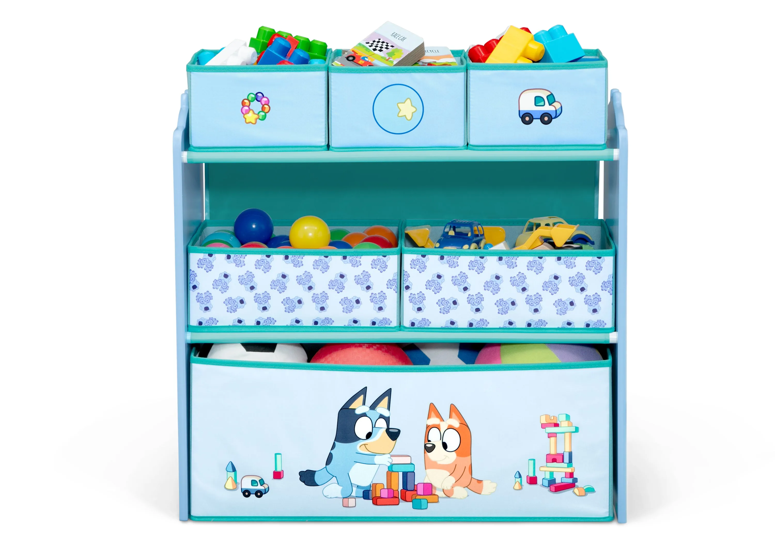 Bluey Design & Store 6 Bin Toy Storage Organizer Babykids_Delta Children_Toy Storage & Bookshelves