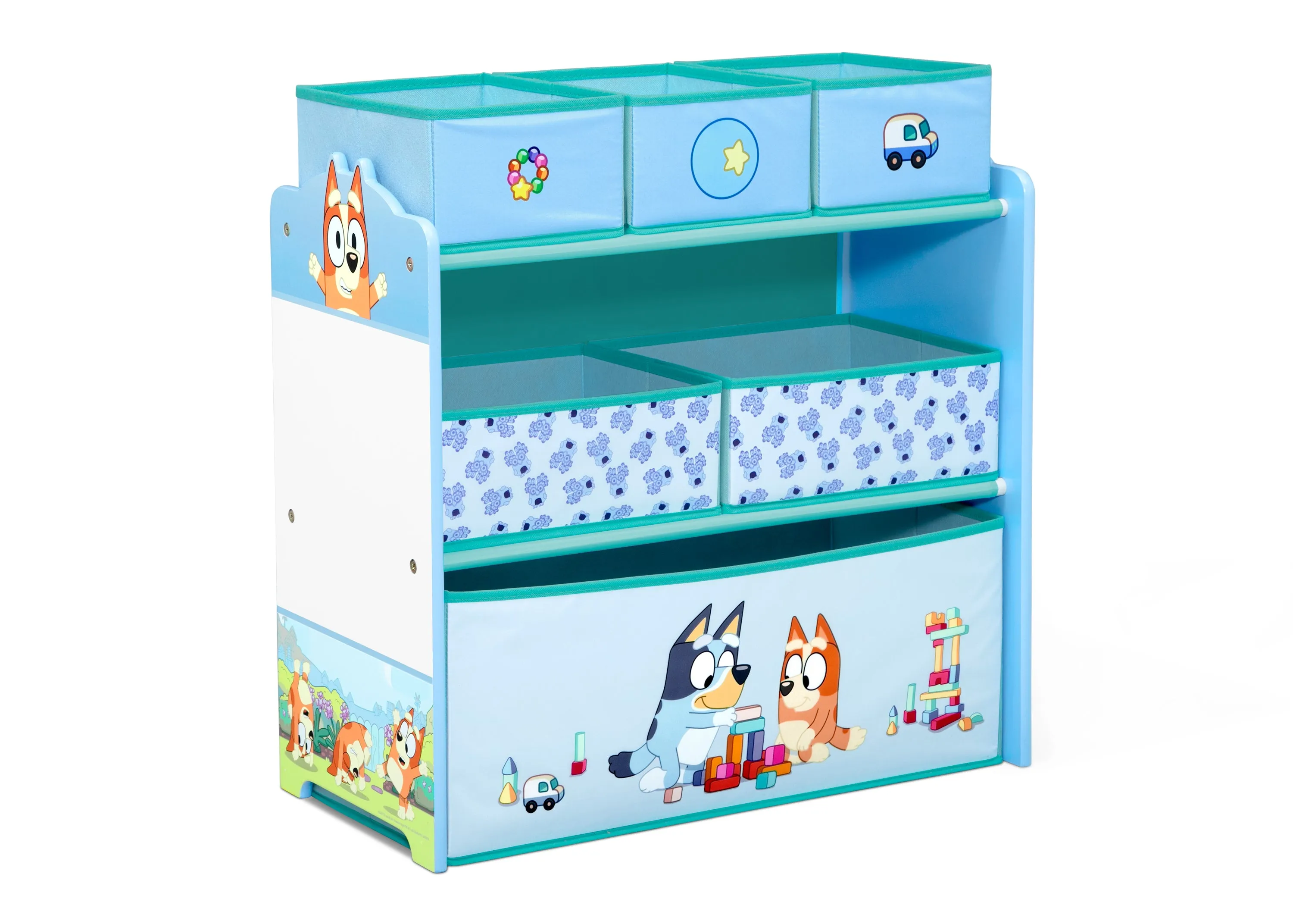 Bluey Design & Store 6 Bin Toy Storage Organizer Babykids_Delta Children_Toy Storage & Bookshelves