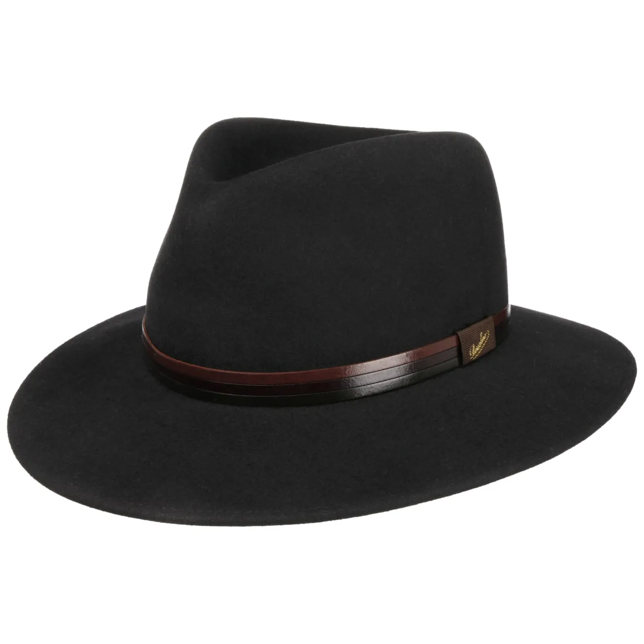 Borsalino Hats Cagliero Felt Hat with Leather Band by Borsalino