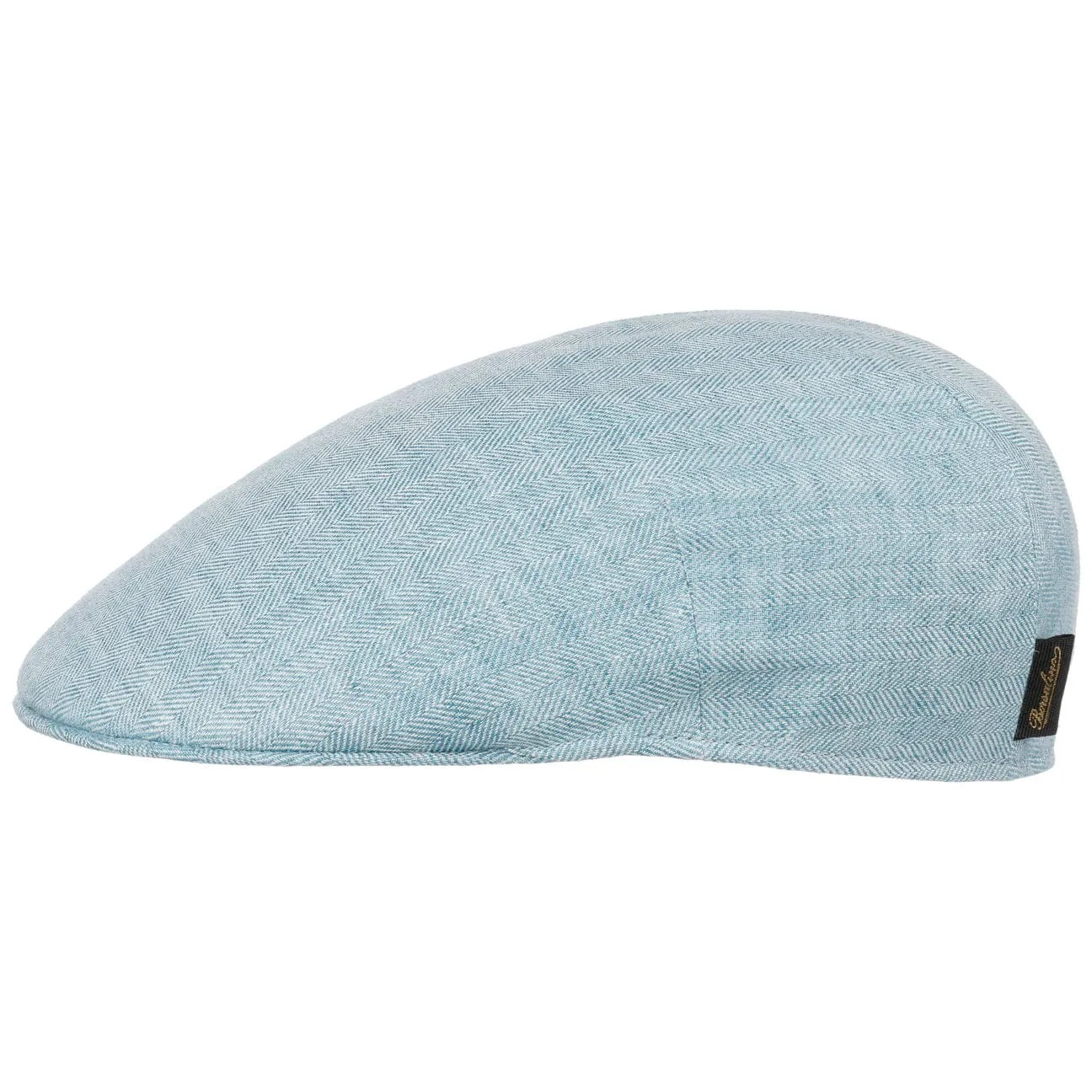 Borsalino Hats Herringbone Linen Flat Cap by Borsalino